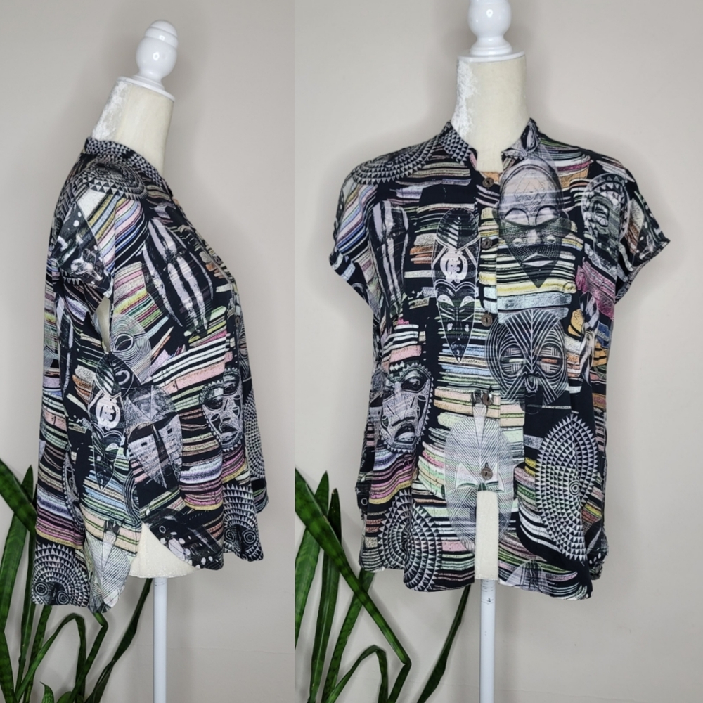 Bitte Kai Rand Mask Print Top